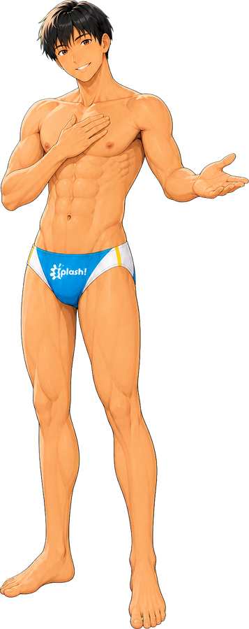 笑顔で歓迎するSplash!の案内役
